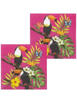 12 servilletas de tucanes (33x33 cm) - Toucan Party