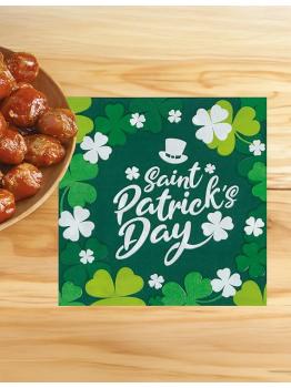 12 Servilletas Desechables San Patricio 16x16 cm
