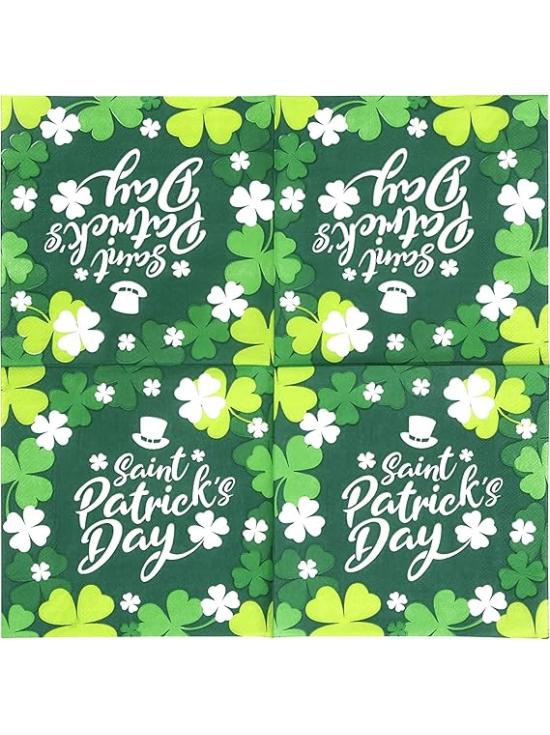 12 Servilletas Desechables San Patricio 16x16 cm