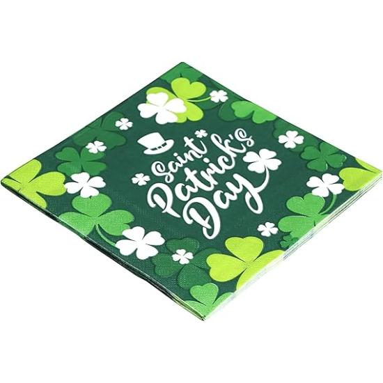 12 Servilletas Desechables San Patricio 16x16 cm