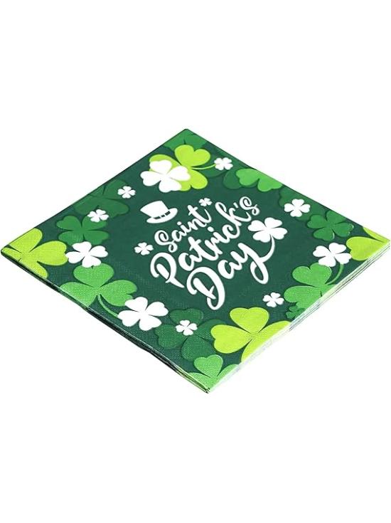 12 Servilletas Desechables San Patricio 16x16 cm