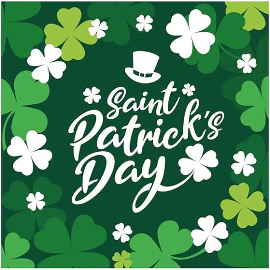 12 Servilletas Desechables San Patricio 16x16 cm