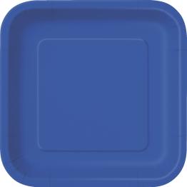 14 platos cuadrados azul oscuro (23 cm) - Línea Colores Básicos