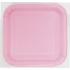 14 platos cuadrados rosa claro (23 cm) - Línea Colores Básicos