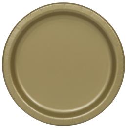 16 platos dorado (23 cm) - Línea Colores Básicos