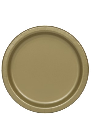 16 platos dorado (23 cm) - Línea Colores Básicos
