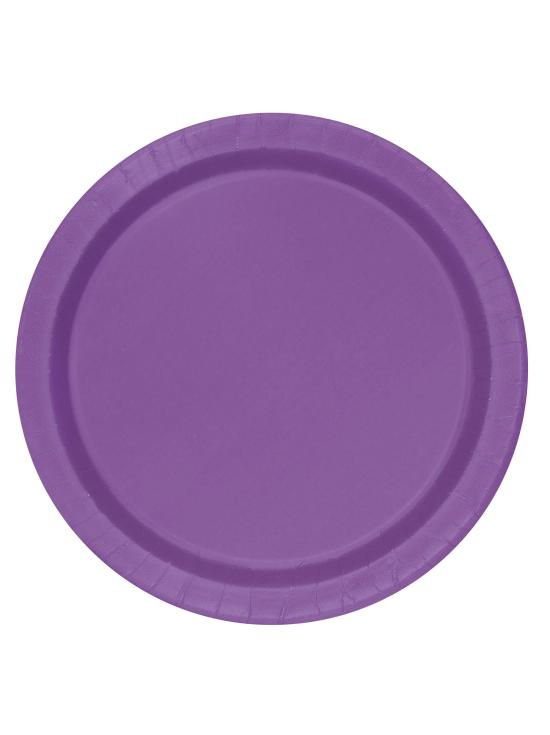 16 platos morado (23 cm) - Línea Colores Básicos