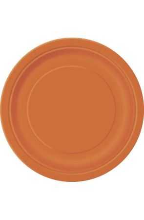 16 platos naranja (23 cm) - Línea Colores Básicos
