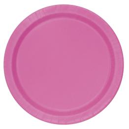 16 platos rosas (23 cm) - Línea Colores Básicos