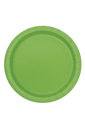 16 platos verde lima (23 cm) - Línea Colores Básicos