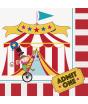 16 servilletas (33x33 cm) - Circus Carnival