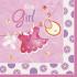 16 servilletas (33x33 cm) - Pink Clothesline Baby Shower