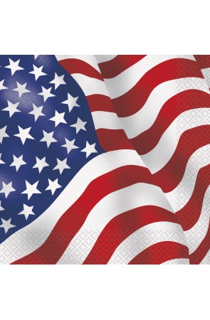 16 servilletas Bandera de USA (33x33 cm) - Fiesta Estados Unidos