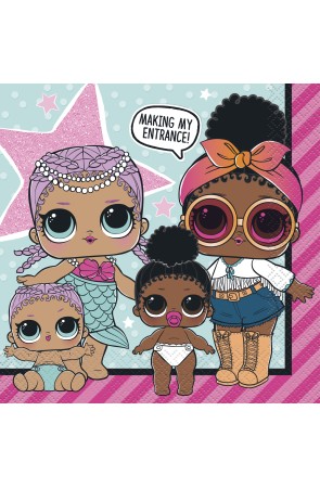 16 servilletas LOL Surprise (33x33cm) - LOL Friends