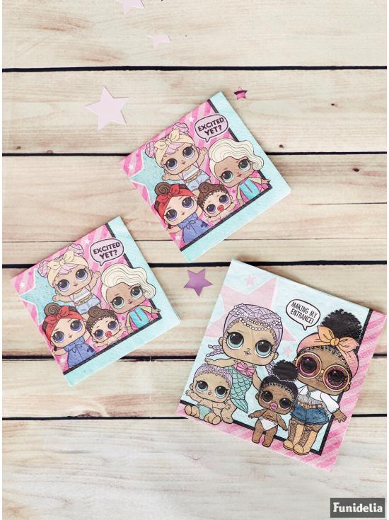 16 servilletas LOL Surprise (33x33cm) - LOL Friends