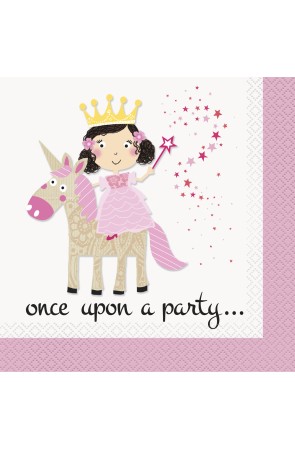 16 servilletas de Unicornio Rosa - Magical Unicorn (33x33 cm)