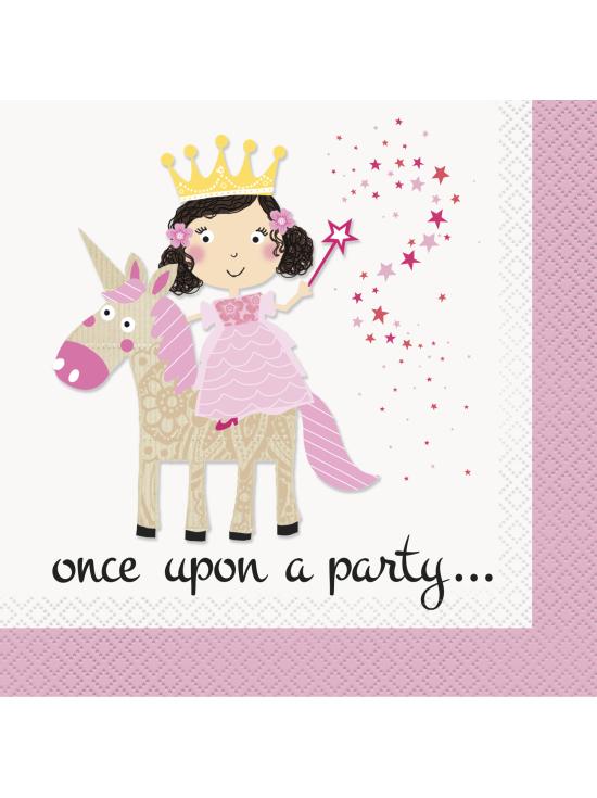 16 servilletas de Unicornio Rosa - Magical Unicorn (33x33 cm)