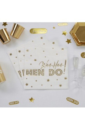 16 servilletas de papel (33x33 cm) - Woo Hoo Hen Do