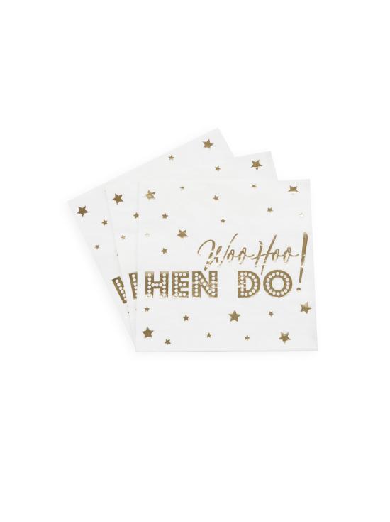 16 servilletas de papel (33x33 cm) - Woo Hoo Hen Do