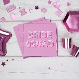 16 servilletas rosas de papel (33x33 cm) - Bride Squad