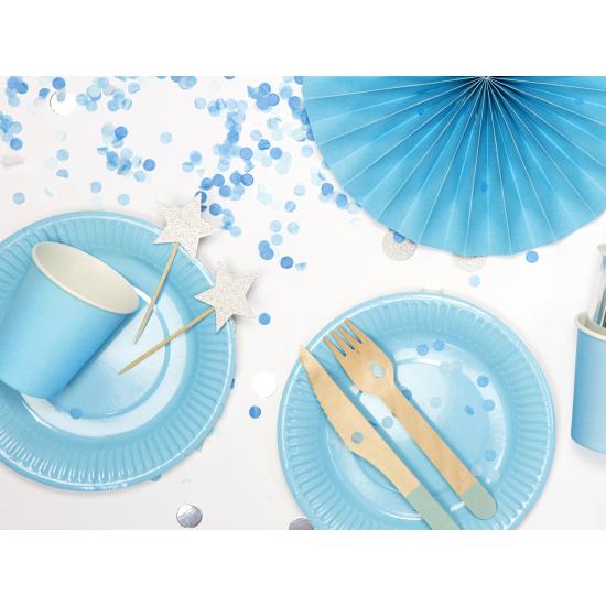 18 cubiertos verde menta de madera