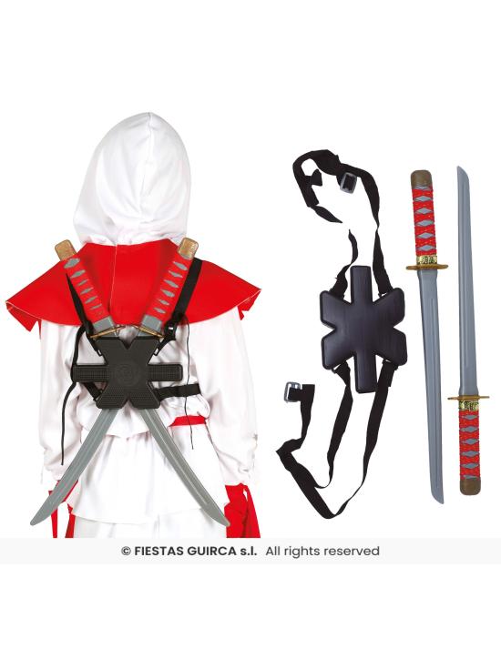 2 Espadas 55cms para Espalda Assassins Creed