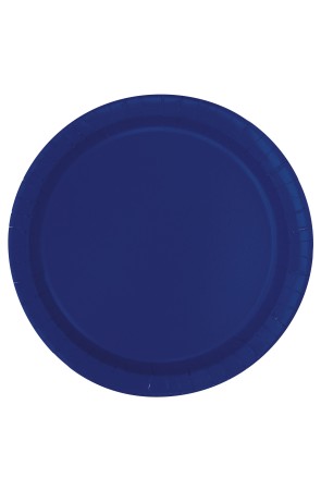 20 platos pequeños azul marino (18 cm) - Línea Colores Básicos