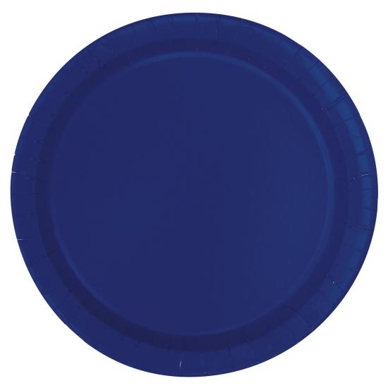 20 platos pequeños azul marino (18 cm) - Línea Colores Básicos