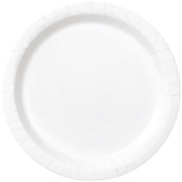 20 platos pequeños blancos (18 cm) - Línea Colores Básicos