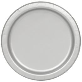 20 platos pequeños gris (18 cm) - Línea Colores Básicos