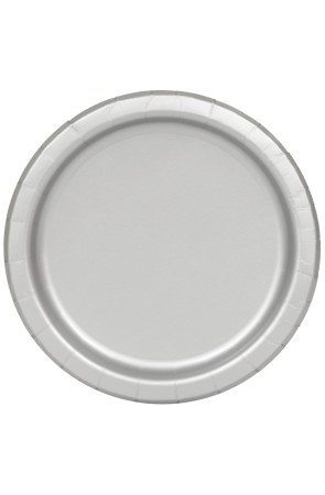 20 platos pequeños gris (18 cm) - Línea Colores Básicos