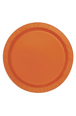 20 platos pequeños naranjas (18 cm) - Línea Colores Básicos