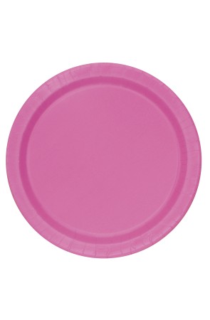20 platos pequeños rosas (18 cm) - Línea Colores Básicos