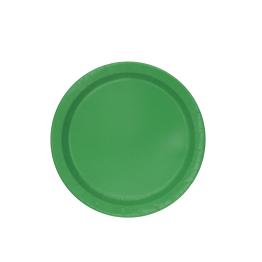 20 platos pequeños verde esmeralda (18 cm) - Línea Colores Básicos