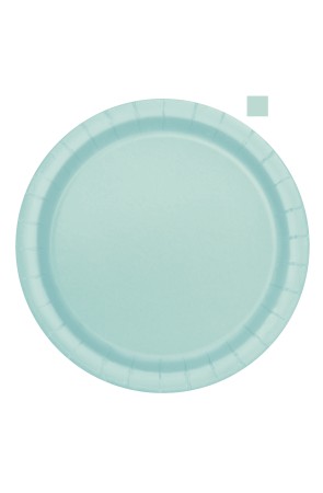 20 platos pequeños verde menta (18 cm)