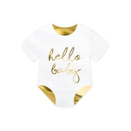 20 servilletas Hello Baby (16x16 cm) Baby Shower - Little Party