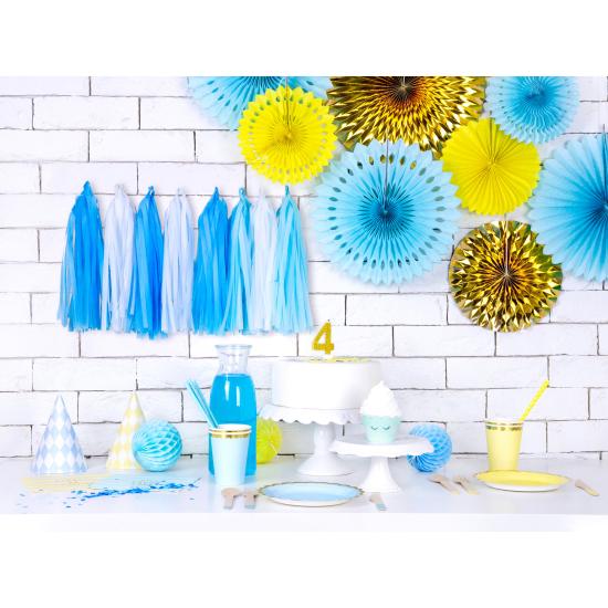 20 servilletas amarillas pastel con estampado "Always be positive" de papel (33x33 cm) - Yummy