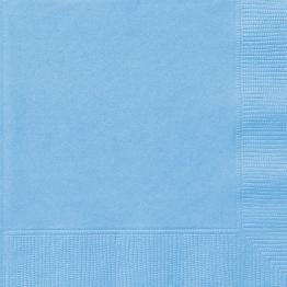 20 servilletas azul cielo (33x33 cm) - Línea Colores Básicos