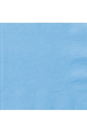 20 servilletas azul cielo (33x33 cm) - Línea Colores Básicos