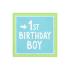 20 servilletas azules "1st Birthday Boy" de papel (33x33 cm) - 1st Birthday