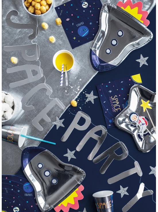 20 servilletas azules con estampado "Space Adventure" de papel (33x33 cm) - Space Party