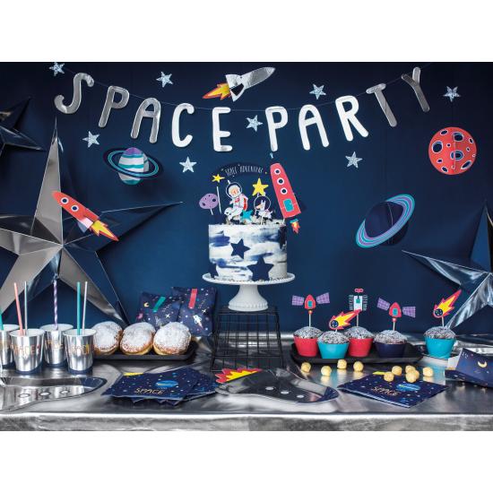 20 servilletas azules con estampado "Space Adventure" de papel (33x33 cm) - Space Party