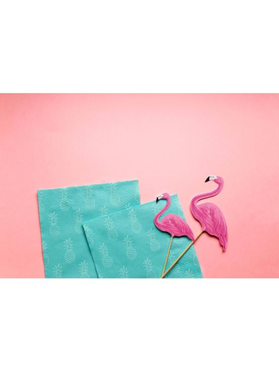 20 servilletas azules con piñas (33x33cm) - Aloha Turquoise