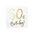 20 servilletas blancas "30th Birthday" de papel (33x33 cm) - Milestone birthday