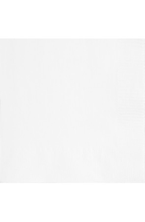 20 servilletas blancas (33x33 cm) - Línea Colores Básicos