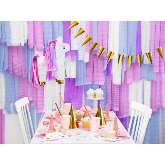 20 servilletas blancas con forma de nube de papel (32x19 cm) - Golden Sky