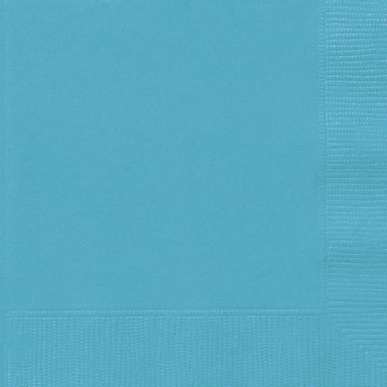 20 servilletas color azul aguamarina (33x33 cm) - Línea Colores Básicos