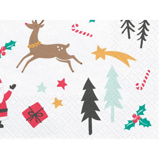 20 servilletas con estampado navideño de papel (33x33 cm) - Merry Xmas Collection