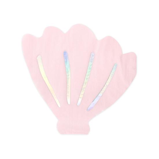 20 servilletas de cóctel de concha marina (13 cm)