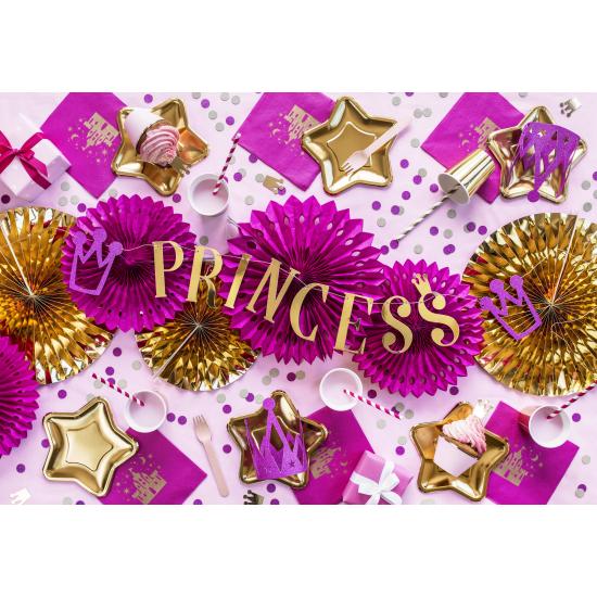 20 servilletas fucsias "Princess" de papel (33x33 cm) - Princess Party